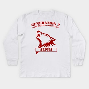 Generation 2 - Alpha (red) Kids Long Sleeve T-Shirt
